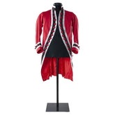 18th Century Men's Rococo Red Frock Jacket - Noble King Prince Costume | Custom Halloweez Theater Outfit - Halloweez